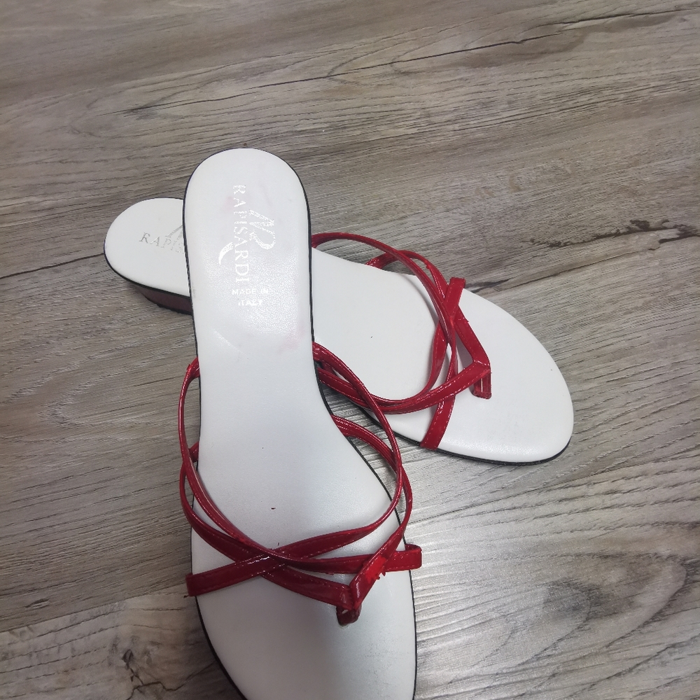 Used, NR Rapisardi leather heels, red size 41